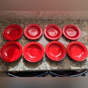 Set of eight Emile Henry Pasta, Salad or Soup Bowls